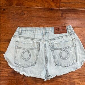 One Teaspoon Size 26 Light Blue Jean Shorts